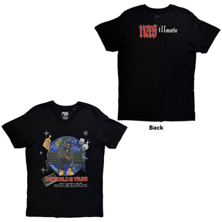 Nas T-Shirt: The World Is Yours (Black) (Back Print)