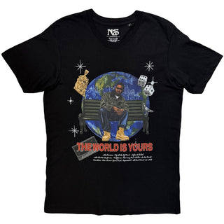 Nas T-Shirt: The World Is Yours (Black) (Back Print)