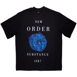 New Order Oversized T-Shirt: Substance 1987 (Black)