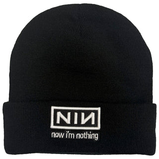 Nine Inch Nails Beanie Hat: Now I'm Nothing (Black)