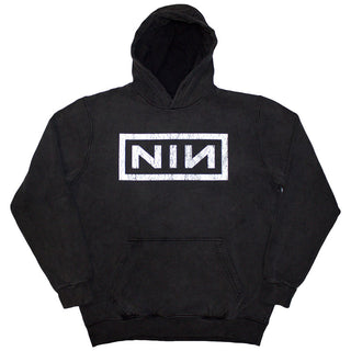 Nine Inch Nails Unisex Pullover Hoodie: Classic Logo (Wash Collection)