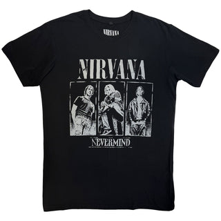 Nirvana Carbon T-Shirt: Nevermind Tracklist (Black) (Back Print)