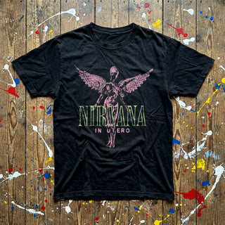 Nirvana Carbon T-Shirt: In Utero Purple Angel (Black)
