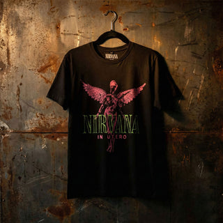 Nirvana Carbon T-Shirt: In Utero Purple Angel (Black)
