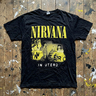 Nirvana Carbon T-Shirt: In Utero Band Photo (Black)