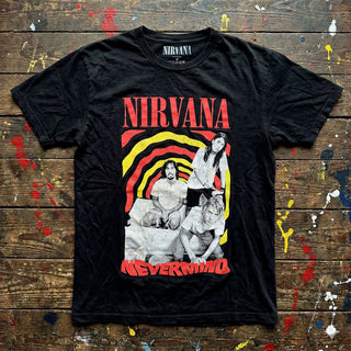 Nirvana Carbon T-Shirt: Nevermind Bath Tub (Black) (Back Print)