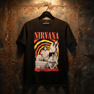 Nirvana Carbon T-Shirt: Nevermind Bath Tub (Black) (Back Print)
