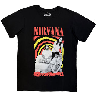 Nirvana Carbon T-Shirt: Nevermind Bath Tub (Black) (Back Print)