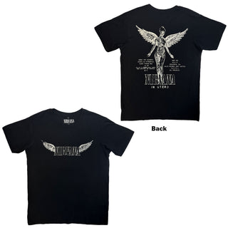 Nirvana Carbon T-Shirt: In Utero Tracklist (Black) (Back Print)