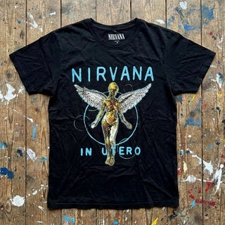Nirvana Carbon T-Shirt: In Utero Neon Blue (Black)