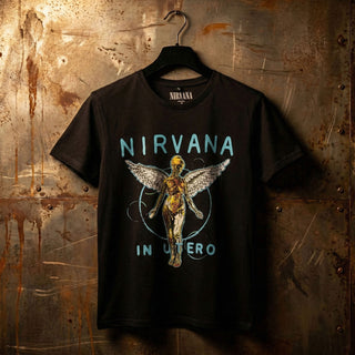Nirvana Carbon T-Shirt: In Utero Neon Blue (Black)