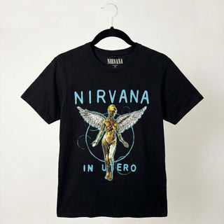 Nirvana Carbon T-Shirt: In Utero Neon Blue (Black)