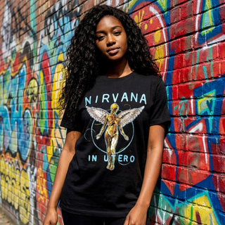 Nirvana Carbon T-Shirt: In Utero Neon Blue (Black)