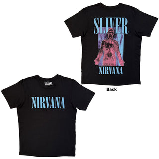 Nirvana Premium Carbon T-Shirt: Silver (Black) (Back Print)