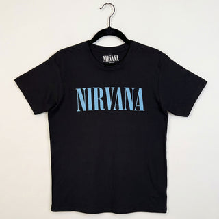 Nirvana Premium Carbon T-Shirt: Silver (Black) (Back Print)
