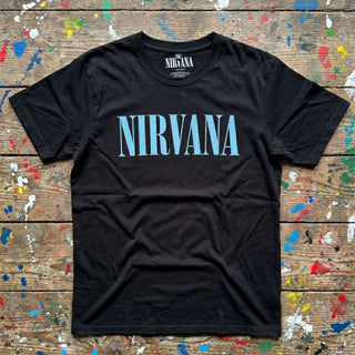 Nirvana Premium Carbon T-Shirt: Silver (Black) (Back Print)