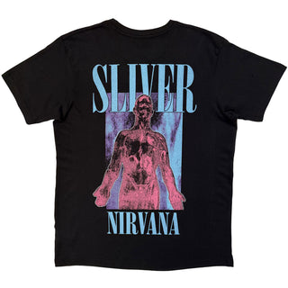 Nirvana Premium Carbon T-Shirt: Silver (Black) (Back Print)