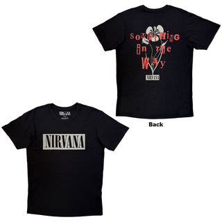 Nirvana Premium Carbon T-Shirt: Something In The Way (Black) (Back Print)