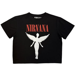 Nirvana Ladies Crop Top: In Utero (Black)