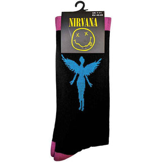 Nirvana Ankle Socks: In Utero Blue Angel