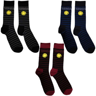 Nirvana Ankle Socks Set: Smile Stripes (UK Size 6 - 11)