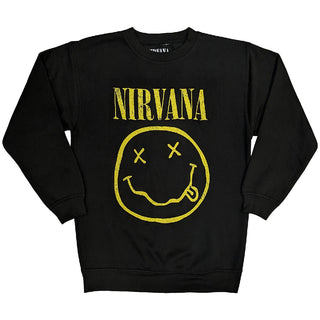 Nirvana Unisex Sweatshirt: Yellow Happy Face