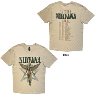 Nirvana T-Shirt: Angel Vintage (Sand) (Back Print)