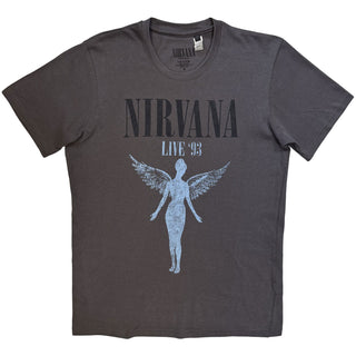 Nirvana T-Shirt: Live '93 Angel (Charcoal Grey)