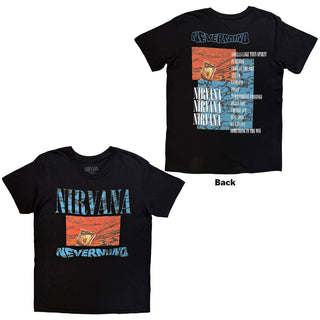 Nirvana  T-Shirt: Waves (Black) (Back Print)