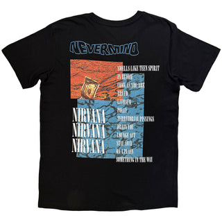 Nirvana T-Shirt: Waves (Black) (Back Print)