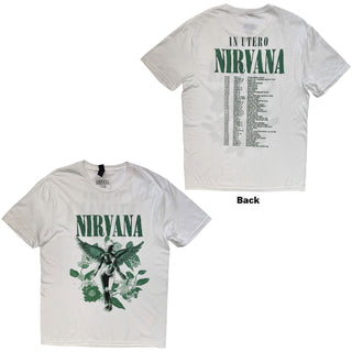 Nirvana T-Shirt: In Utero Green (White) (Back Print)