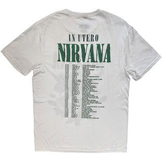 Nirvana T-Shirt: In Utero Green (White) (Back Print)