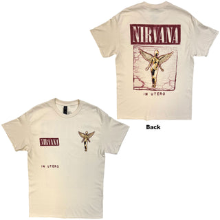 Nirvana T-Shirt: In Utero Cover (Natural) (Back Print)
