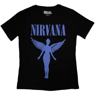 Nirvana Ladies T-Shirt: Angelic Blue Mono