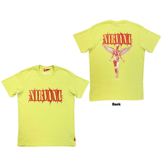 Nirvana  Unplugged T-Shirt: In Utero Angel (Green) (Back Print)