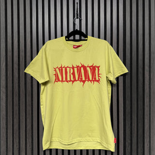 Nirvana Unplugged T-Shirt: In Utero Angel (Green) (Back Print)