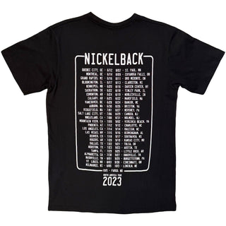 Nickelback Premium Carbon T-Shirt: Get Rollin' Tour (Black) (Back Print)