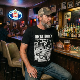 Nickelback Premium Carbon T-Shirt: Wall Speakers (Black)