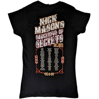Nick Mason's Saucerful of Secrets Ladies Slim Fit T-Shirt: Echoes European Tour 2022 (Back Print & Ex-Tour)