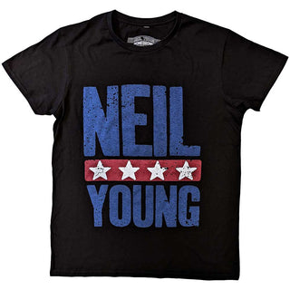 Neil Young Unisex T-Shirt: Stars Logo