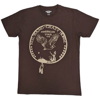 Neil Young T-Shirt: Tour '76 Seal (Brown)