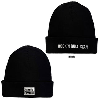 Oasis Beanie Hat: Live '25 (Black) (Back Print)