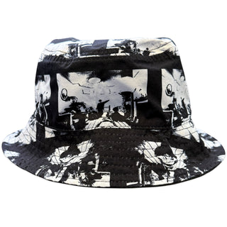 Oasis Bucket Hat: Decca Logo / Definitely Maybe Reversible (Black) (Ex-Tour)