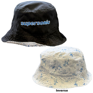 Oasis Bucket Hat: Supersonic / Tie Dye Reversible (Black) (Ex-Tour)