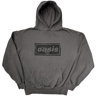 Oasis Pullover Hoodie: Lino Logo (Charcoal Grey) (Ex-Tour)