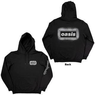 Oasis Pullover Hoodie: Spray Live '25 World Tour (Black) (Back Print & Ex-Tour)