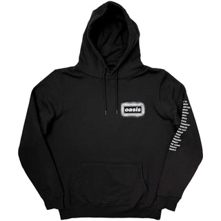 Oasis Pullover Hoodie: Spray Live '25 World Tour (Black) (Back Print & Ex-Tour)