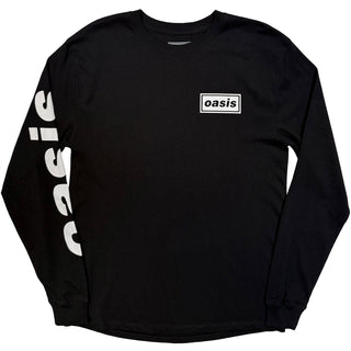 Oasis Long Sleeve T-Shirt: Live '25 Lockup (Black) (Back Print & Ex-Tour)