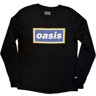 Oasis Long Sleeve T-Shirt: Navy Gold Logo (Black) (Ex-Tour)