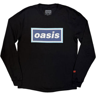 Oasis Long Sleeve T-Shirt: 96 Blue Logo (Black) (Ex-Tour)